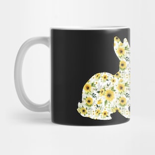 Watercolor Sunflower Show Rabbit - NOT FOR RESALE WITHOUT PERMISSION Mug
